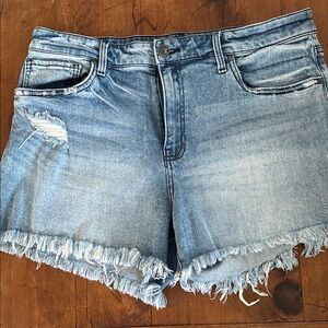 Kut from the Kloth Blue Distressed Jean Shorts